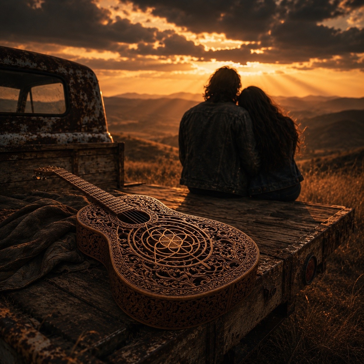 Holy Dust artist artwork at sunset